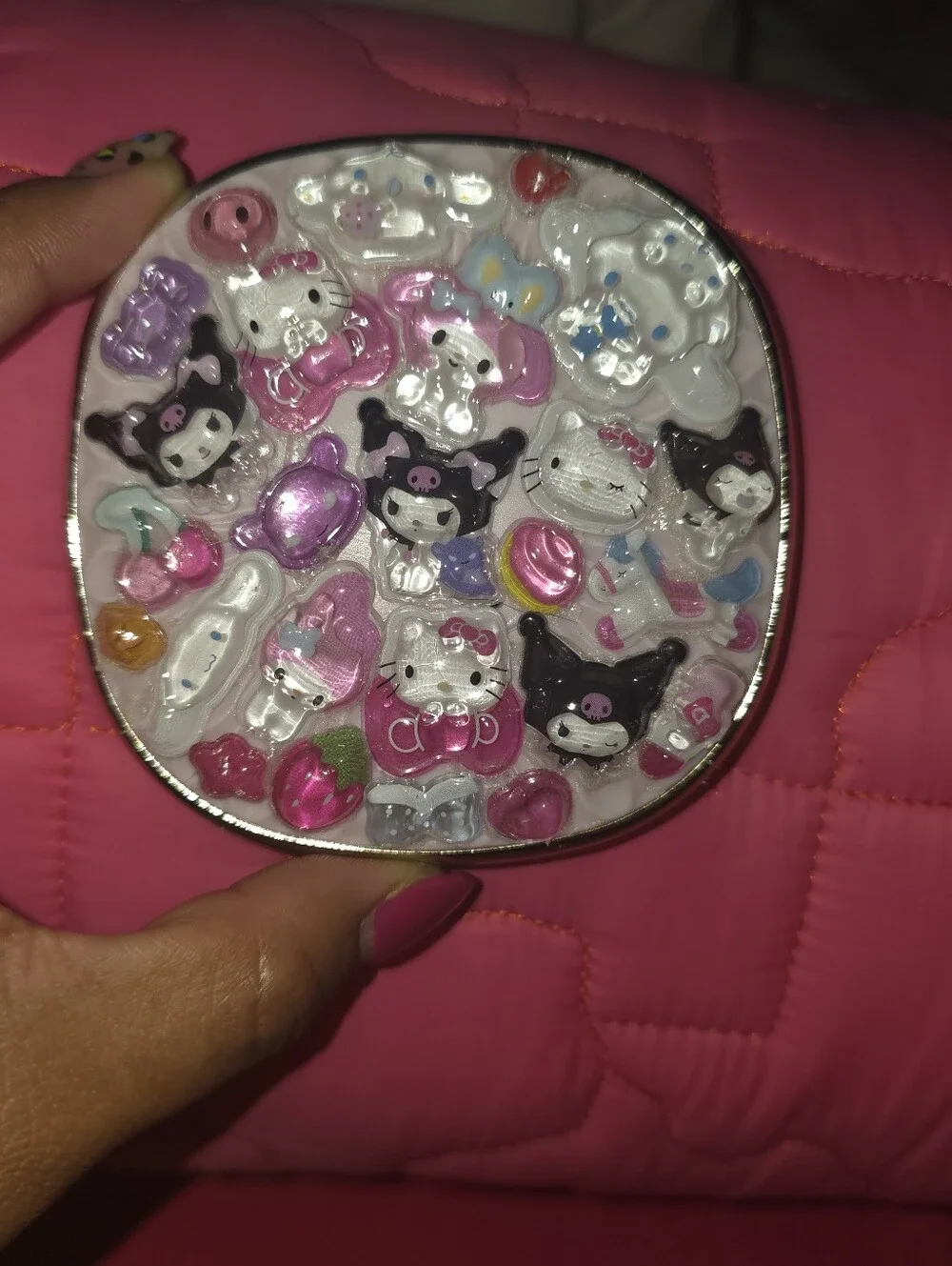 Handmade Kawaii Decoden Compact Mirror – Sanrio Friends (Hello Kitty, Kuromi, My